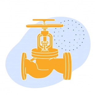 Чугунный клапан обратный фланцевый Ду 32 мм Ру 25 кгс/см2 ГОСТ 27477-87