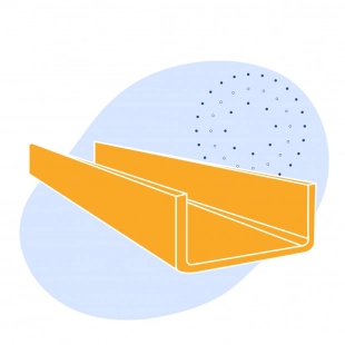 Швеллер стальной гнутый неравнополочный 120х60х5 мм Ст3сп ГОСТ 8281-80