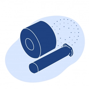 Ролик упорный 1300 мм Ст45