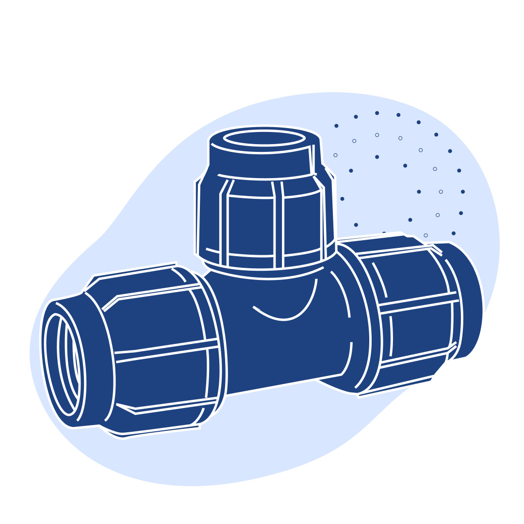 Тройник ПНД переходной 125x125 мм